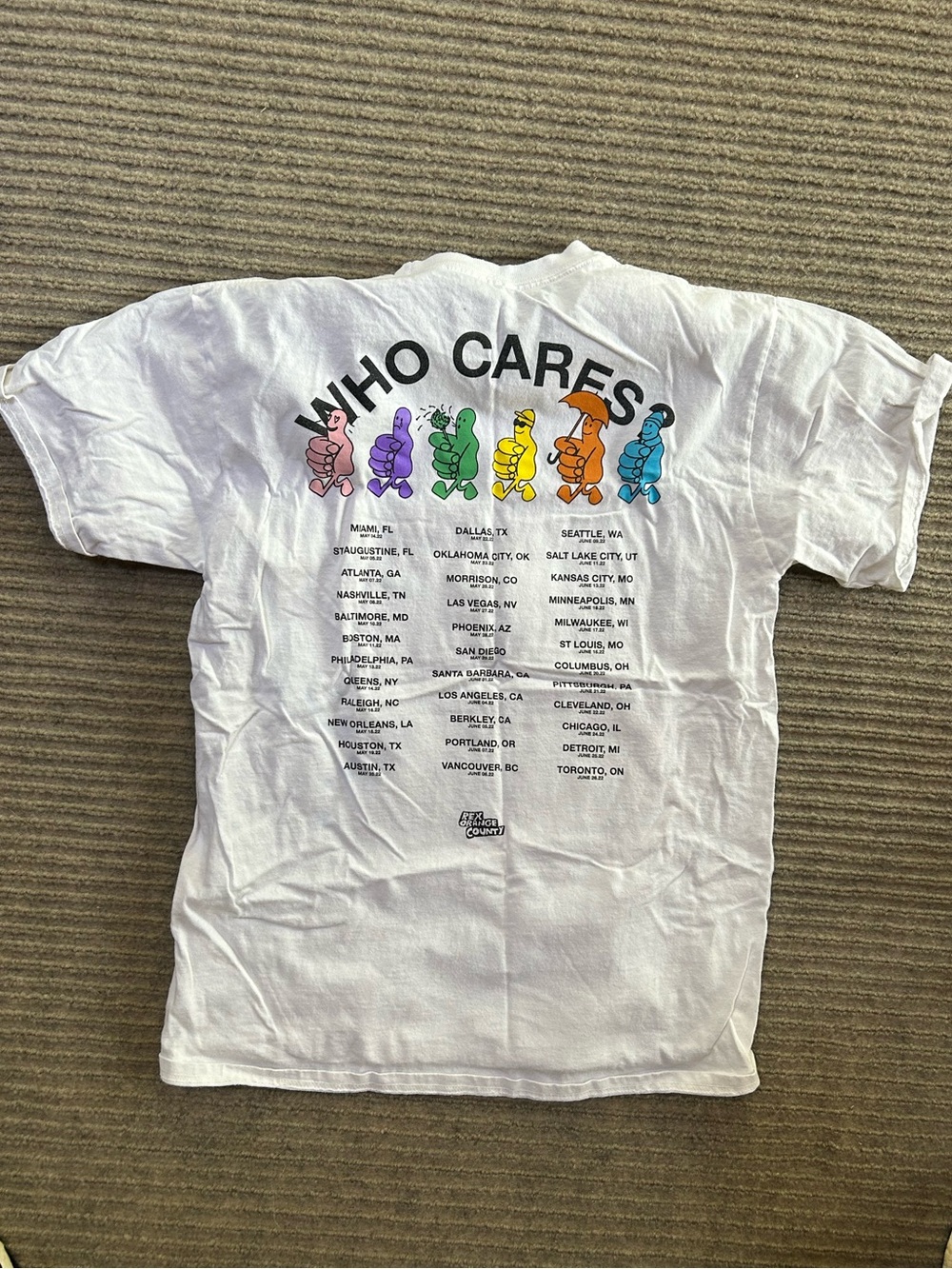 Who Cares Graphic Tee - White